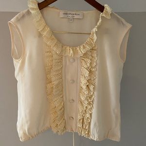 NWOT Silk Ruffles Blouse